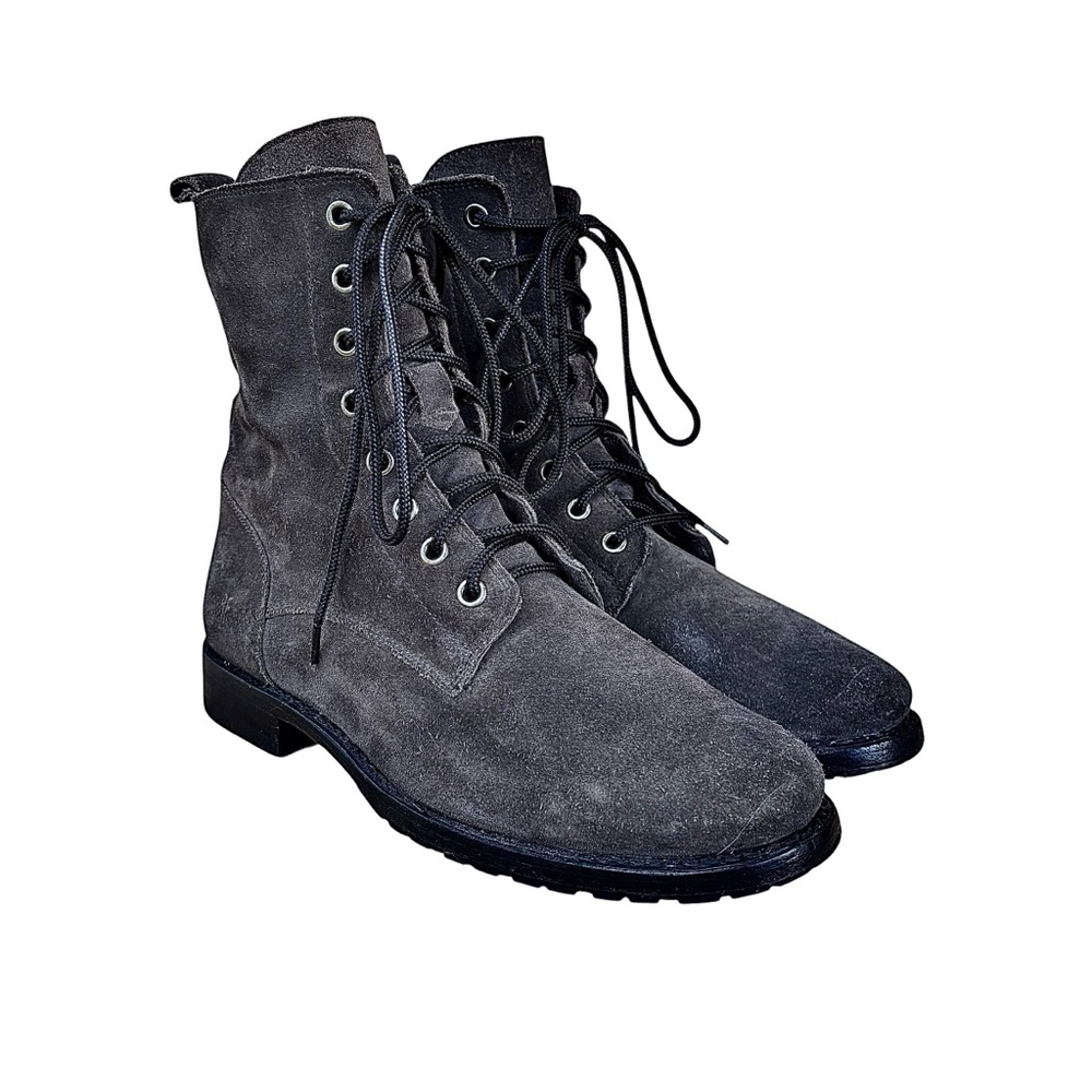 ❤️ FRYE “Natalie” Gray Suede Combat Boots ❤️